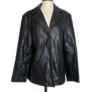 Y2k siena leather jacket